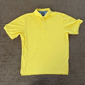 FJ Footjoy Men's Golf Polo shirt yellow Size L